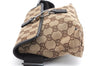 Authentic GUCCI Vintage Waist Body Bag Purse GG Canvas Leather 92543 Brown 2256F
