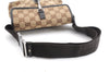 Authentic GUCCI Vintage Waist Body Bag Purse GG Canvas Leather 92543 Brown 2256F