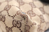Authentic GUCCI Vintage Waist Body Bag Purse GG Canvas Leather 92543 Brown 2256F