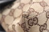 Authentic GUCCI Vintage Waist Body Bag Purse GG Canvas Leather 92543 Brown 2256F