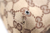 Authentic GUCCI Vintage Waist Body Bag Purse GG Canvas Leather 92543 Brown 2256F