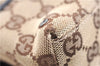 Authentic GUCCI Vintage Waist Body Bag Purse GG Canvas Leather 92543 Brown 2256F