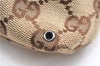 Authentic GUCCI Vintage Waist Body Bag Purse GG Canvas Leather 92543 Brown 2256F