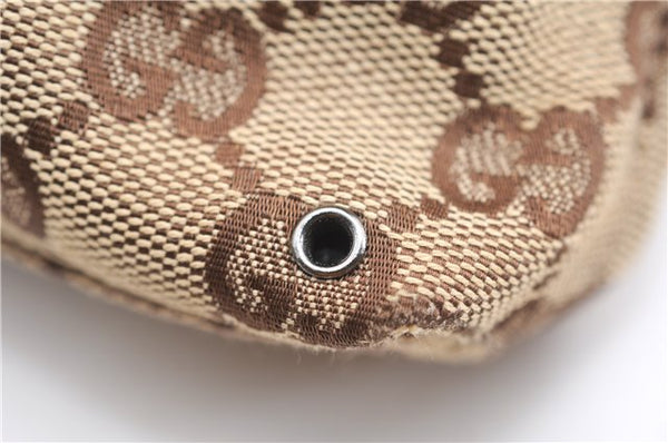Authentic GUCCI Vintage Waist Body Bag Purse GG Canvas Leather 92543 Brown 2256F