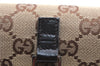 Authentic GUCCI Vintage Waist Body Bag Purse GG Canvas Leather 92543 Brown 2256F