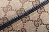 Authentic GUCCI Vintage Waist Body Bag Purse GG Canvas Leather 92543 Brown 2256F