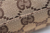 Authentic GUCCI Vintage Waist Body Bag Purse GG Canvas Leather 92543 Brown 2256F