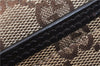 Authentic GUCCI Vintage Waist Body Bag Purse GG Canvas Leather 92543 Brown 2256F