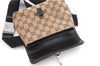 Authentic GUCCI Vintage Waist Body Bag Purse GG Canvas Leather 92543 Brown 2256F