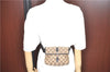 Authentic GUCCI Vintage Waist Body Bag Purse GG Canvas Leather 92543 Brown 2256F
