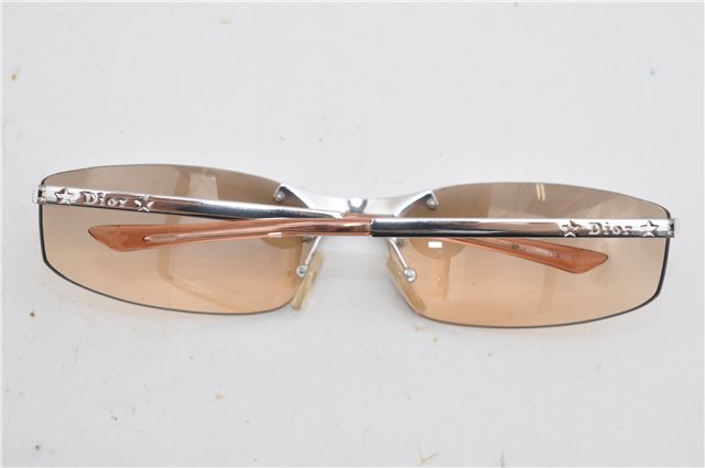 Authentic Christian Dior MINI POP Sunglasses YB7KH Plastic Orange Silver 2258G