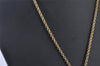 Authentic Christian Dior Gold Tone Rhinestone Chain Pendant Necklace CD 2258I