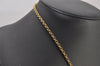 Authentic Christian Dior Gold Tone Rhinestone Chain Pendant Necklace CD 2258I