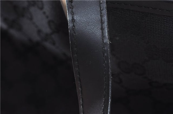 Authentic GUCCI Shoulder Tote Bag GG Canvas Leather 0021098 Black 2260D