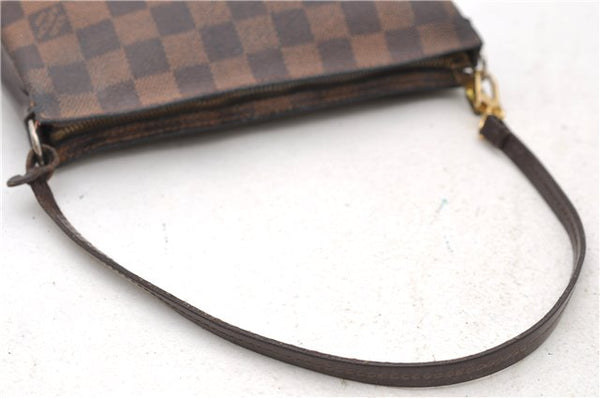Authentic Louis Vuitton Damier Navona Hand Pouch N51983 LV 2262D