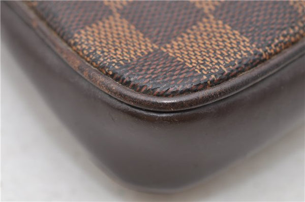 Authentic Louis Vuitton Damier Navona Hand Pouch N51983 LV 2262D