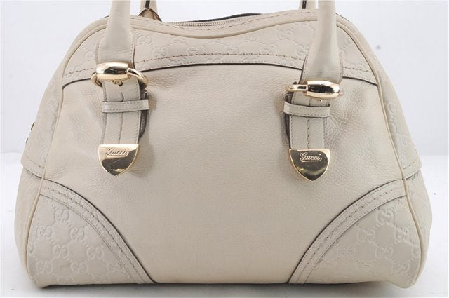 Authentic GUCCI Guccissima Leather Shoulder Hand Bag 131507 White 2263D