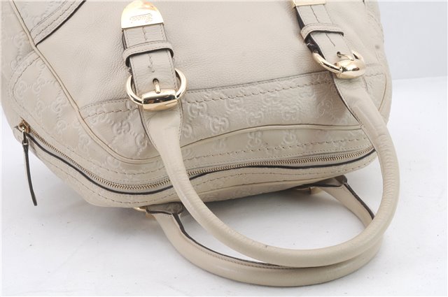 Authentic GUCCI Guccissima Leather Shoulder Hand Bag 131507 White 2263D