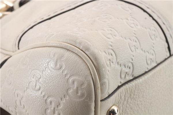 Authentic GUCCI Guccissima Leather Shoulder Hand Bag 131507 White 2263D