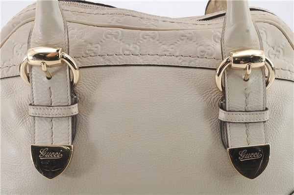 Authentic GUCCI Guccissima Leather Shoulder Hand Bag 131507 White 2263D