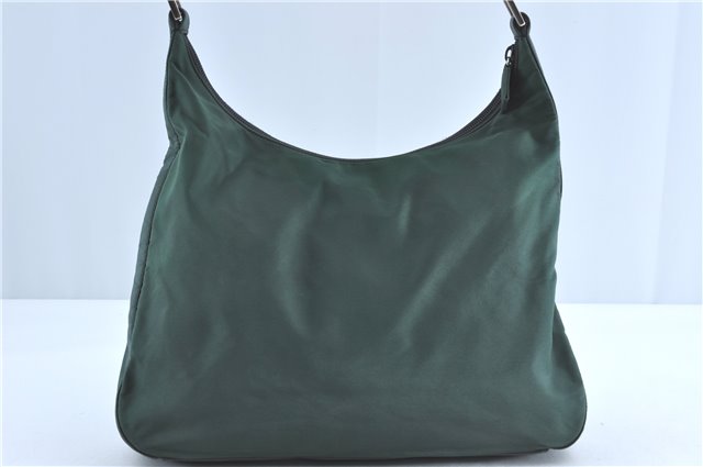Authentic PRADA Nylon Tessuto Shoulder Tote Bag Green Khaki 2264C