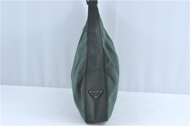 Authentic PRADA Nylon Tessuto Shoulder Tote Bag Green Khaki 2264C