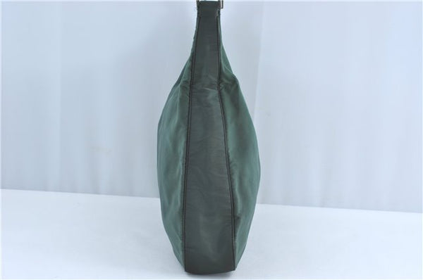 Authentic PRADA Nylon Tessuto Shoulder Tote Bag Green Khaki 2264C
