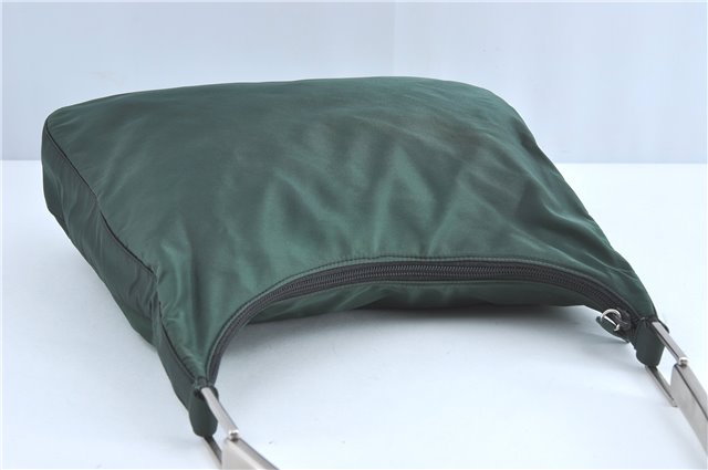 Authentic PRADA Nylon Tessuto Shoulder Tote Bag Green Khaki 2264C