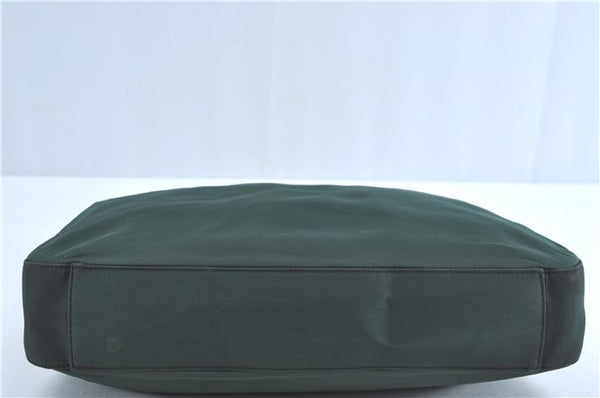 Authentic PRADA Nylon Tessuto Shoulder Tote Bag Green Khaki 2264C