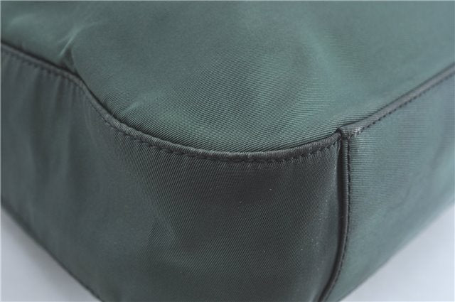Authentic PRADA Nylon Tessuto Shoulder Tote Bag Green Khaki 2264C