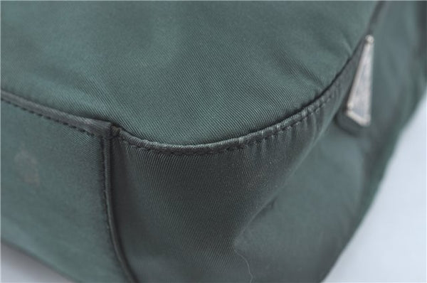 Authentic PRADA Nylon Tessuto Shoulder Tote Bag Green Khaki 2264C