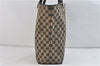 Authentic GUCCI Shoulder Tote Bag GG Canvas Leather Black 2265D