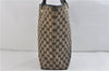 Authentic GUCCI Shoulder Tote Bag GG Canvas Leather Black 2265D