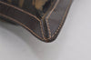 Authentic FENDI Zucca Clutch Hand Bag Purse Nylon Leather Brown Black 2265I