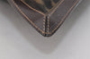 Authentic FENDI Zucca Clutch Hand Bag Purse Nylon Leather Brown Black 2265I