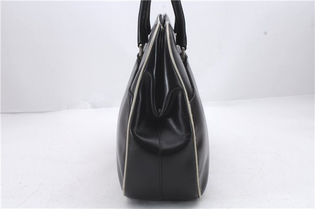 Authentic PRADA Leather Shoulder Tote Bag Black 2266D