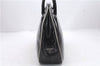 Authentic PRADA Leather Shoulder Tote Bag Black 2266D