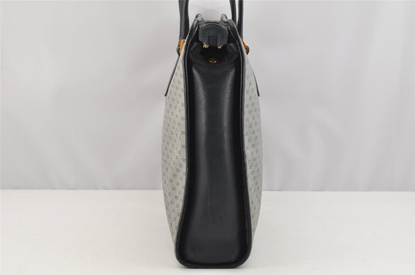 Authentic GUCCI Vintage Micro GG PVC Leather Shoulder Tote Bag Navy Blue 2267I