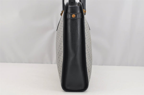 Authentic GUCCI Vintage Micro GG PVC Leather Shoulder Tote Bag Navy Blue 2267I