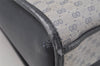 Authentic GUCCI Vintage Micro GG PVC Leather Shoulder Tote Bag Navy Blue 2267I