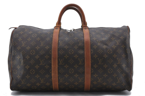 Authentic Louis Vuitton Monogram Keepall 50 Boston Bag M41426 LV 2268D