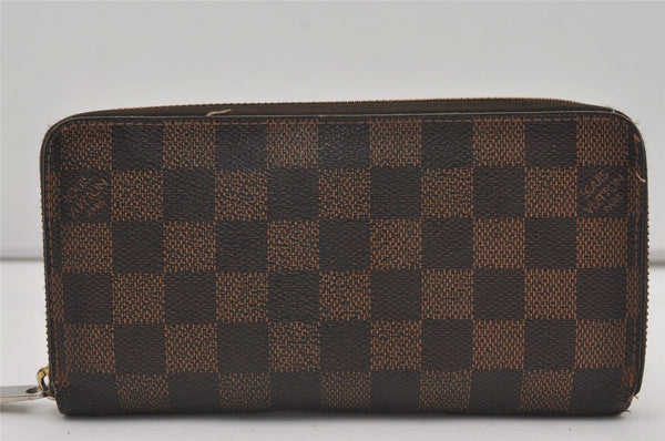 Authentic Louis Vuitton Damier Zippy Long Wallet Purse N60015 LV 2269I