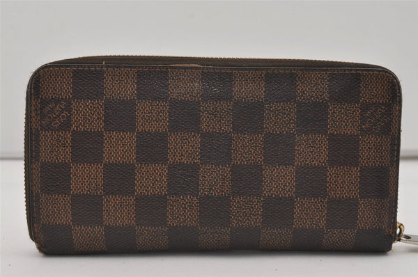 Authentic Louis Vuitton Damier Zippy Long Wallet Purse N60015 LV 2269I