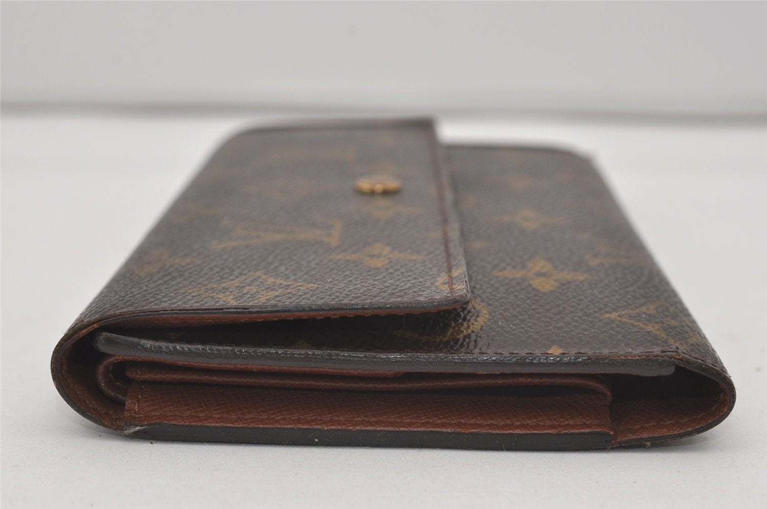 Authentic Louis Vuitton Monogram Porte Tresor International M61215 Wallet 2271I