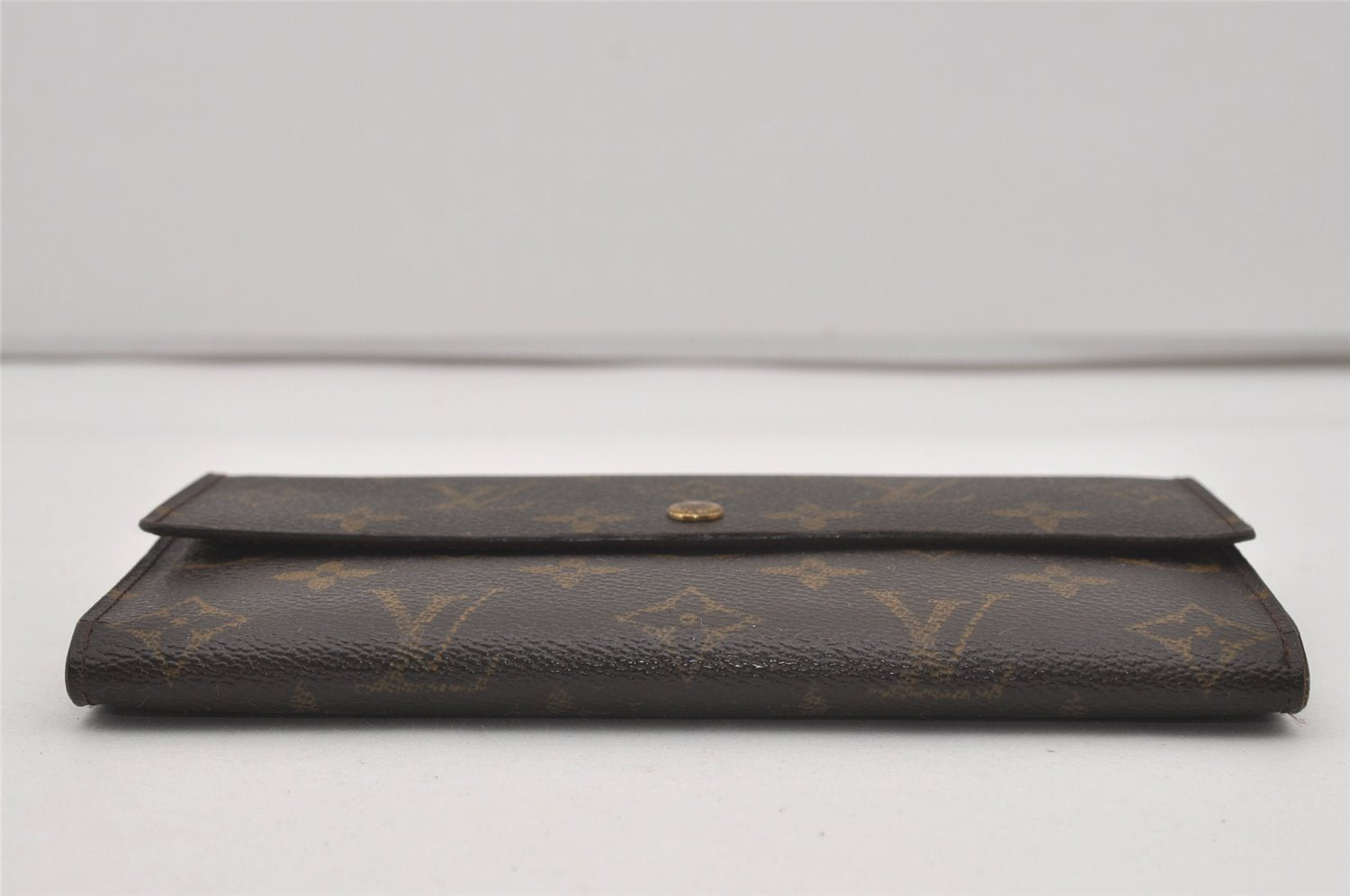 Authentic Louis Vuitton Monogram Porte Tresor International M61215 Wallet 2271I