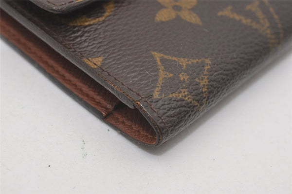 Authentic Louis Vuitton Monogram Porte Tresor International M61215 Wallet 2271I