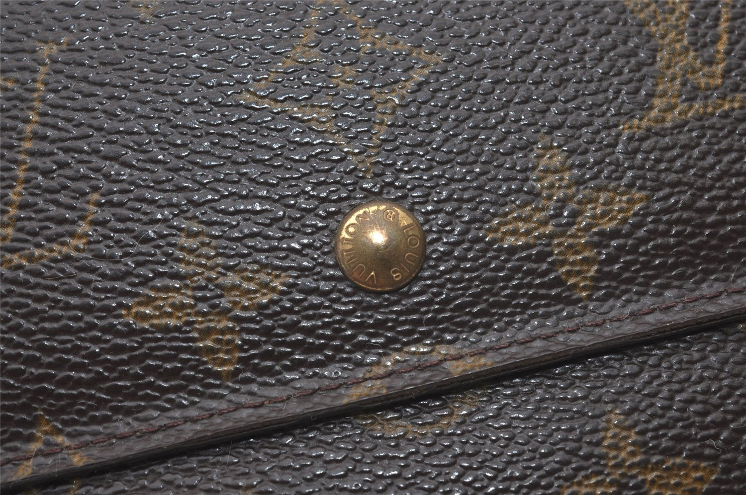 Authentic Louis Vuitton Monogram Porte Tresor International M61215 Wallet 2271I