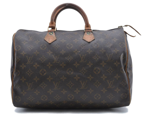 Authentic LOUIS VUITTON Monogram Speedy 35 Hand Bag M41524 LV 2272C