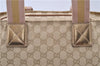 Authentic GUCCI Shoulder Tote Bag GG Canvas Leather 131230 Beige Gold 2272D