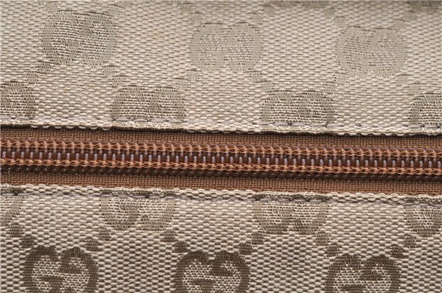Authentic GUCCI Shoulder Tote Bag GG Canvas Leather 131230 Beige Gold 2272D